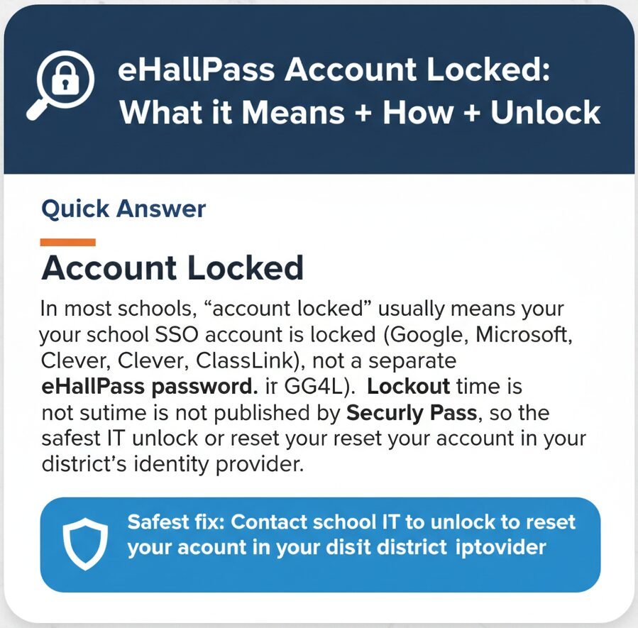 ehallpass account locked
