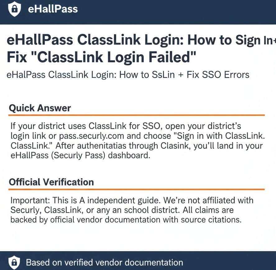 ehallpass classlink login