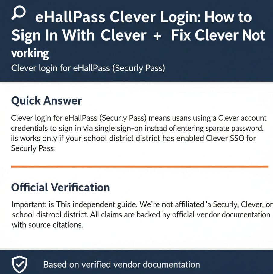 ehallpass clever login