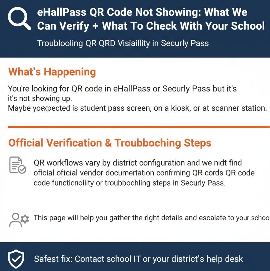 ehallpass qr code not showing